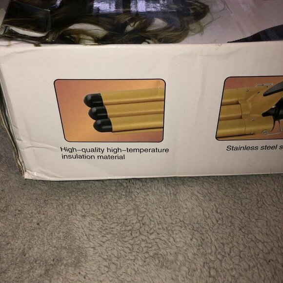 Triple Rod Hair Curling Iron PINK/BLACK 25mm 98W - Picture 5 of 12